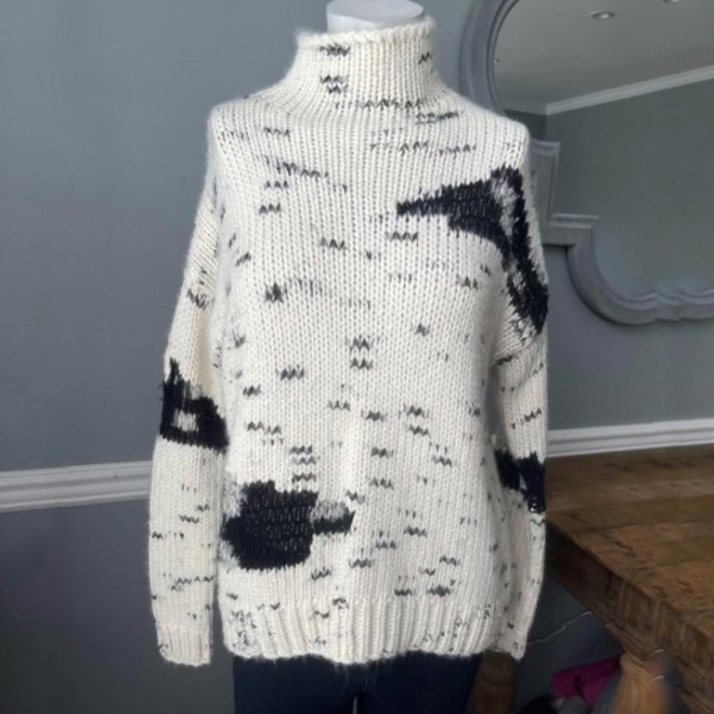 LINE Earnest Spacedye Turtleneck Sweater Size XS